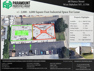 More details for 68 Nancy St, West Babylon, NY - Industrial for Rent