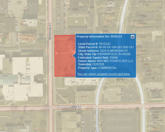 3025 N Meridian St, Indianapolis, IN for sale - Plat Map - Image 3 of 15