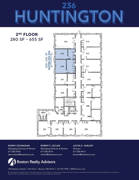 236 Huntington Ave, Boston, MA for rent - Floor Plan - Image 2 of 8