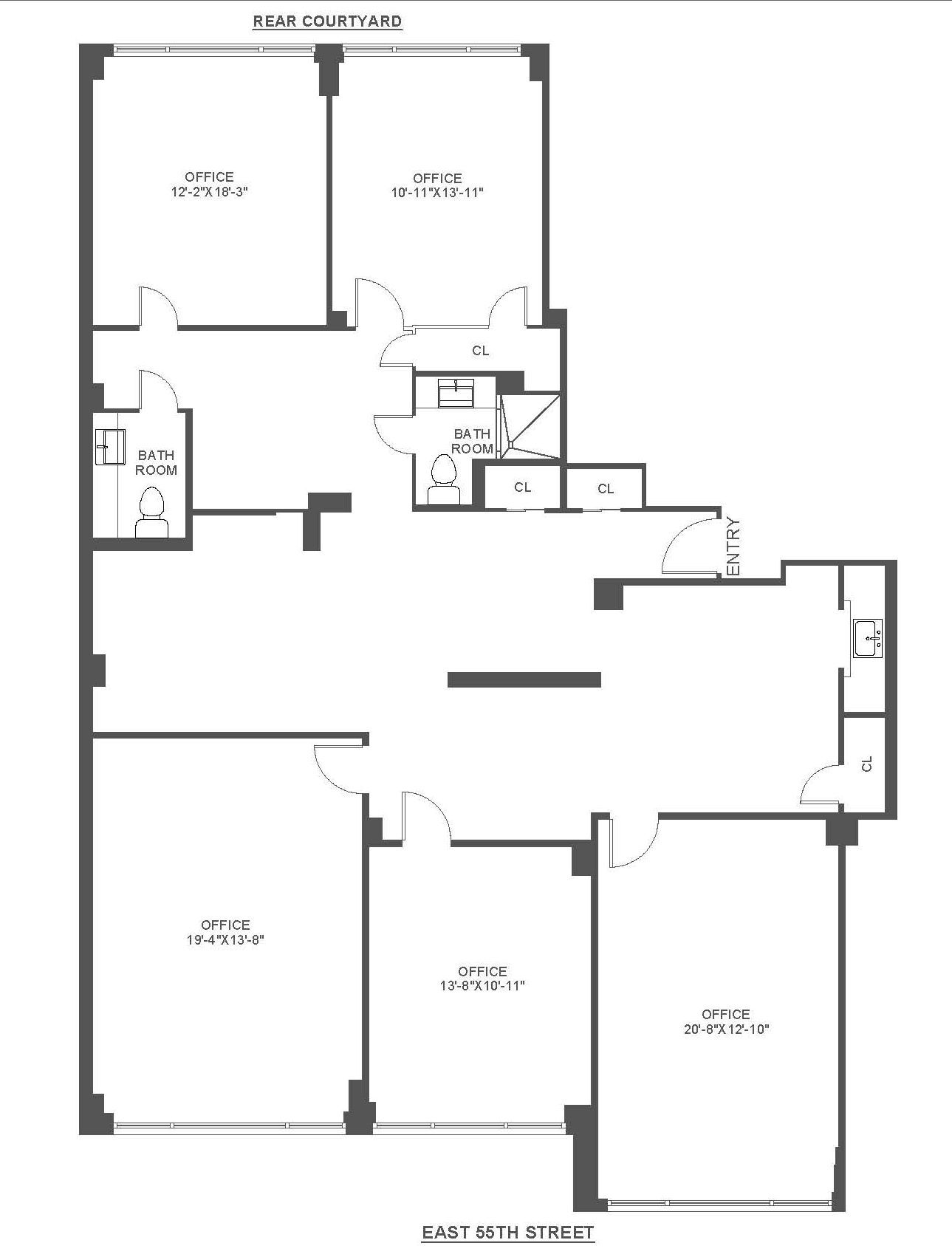 155 E 55th St, New York, NY for rent Floor Plan- Image 1 of 1