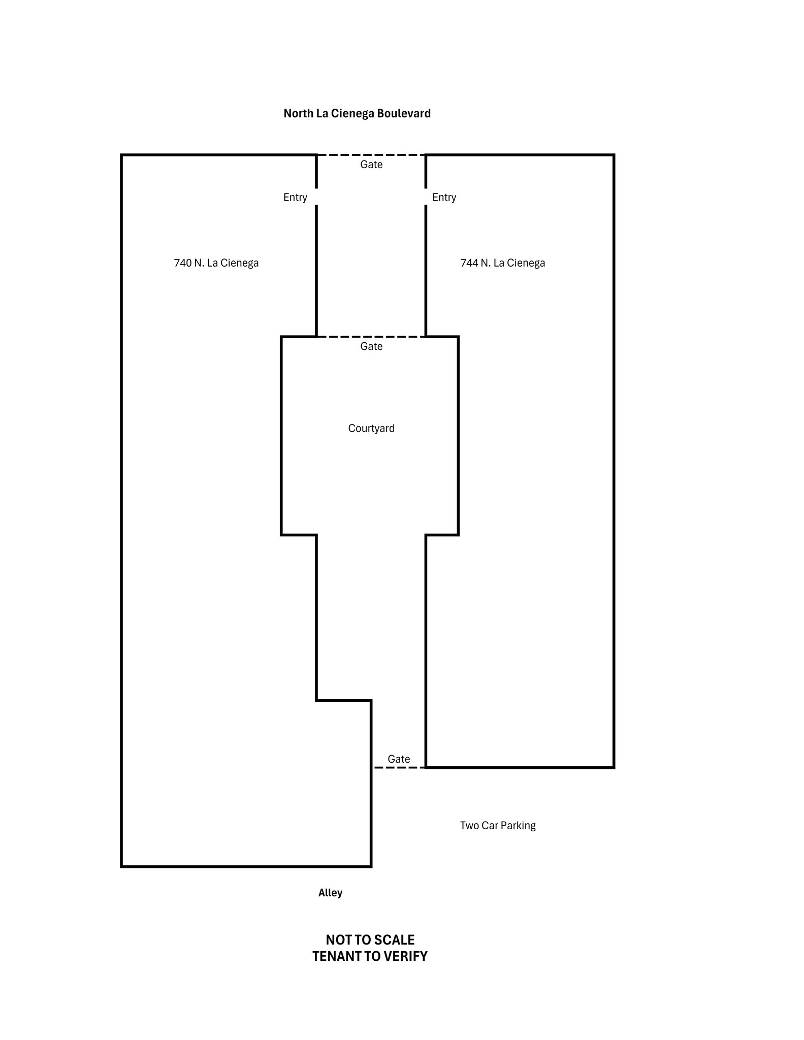 744 N La Cienega Blvd, Los Angeles, CA for rent Site Plan- Image 1 of 1