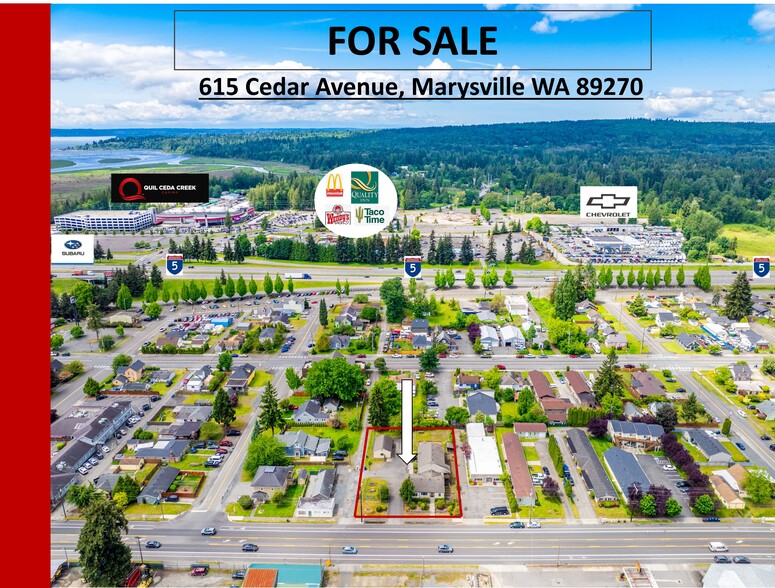 615 Cedar Ave, Marysville, WA for sale - Aerial - Image 1 of 9