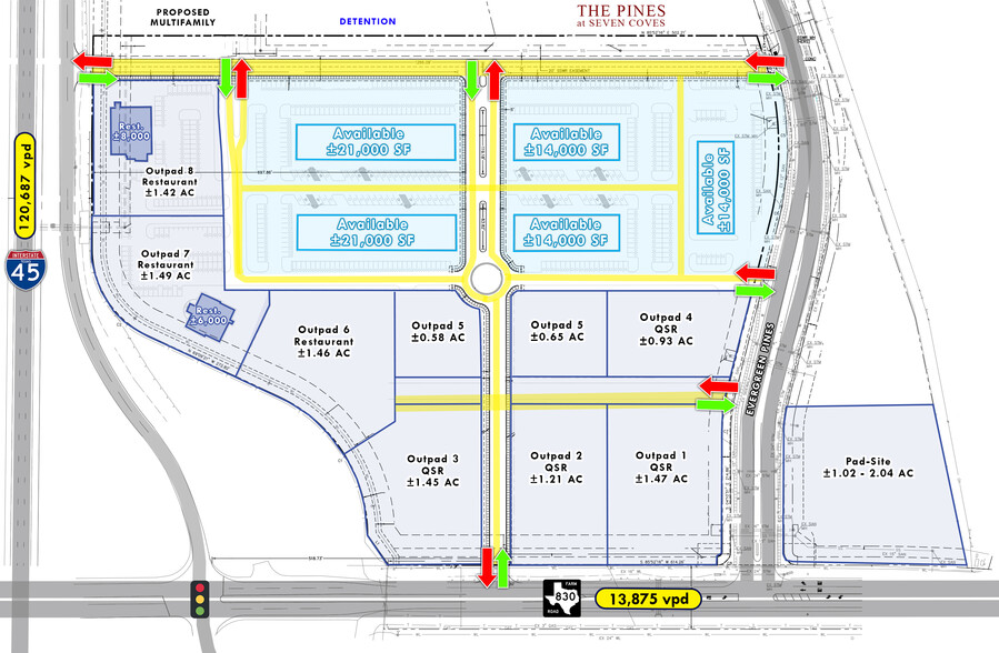 NEC of I-45 N & FM 830, Willis, TX for sale - Site Plan - Image 1 of 1