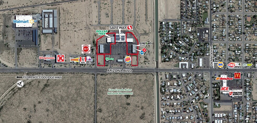 1407 N Arizona Blvd, Coolidge, AZ for rent - Aerial - Image 1 of 4