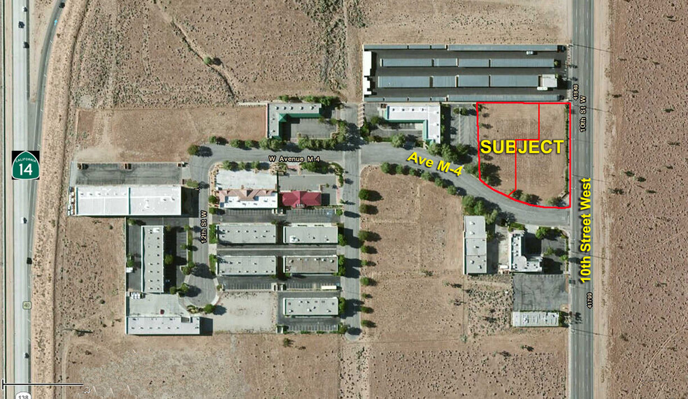 NWC 10th Street W & Avenue M-4, Palmdale, CA for sale - Aerial - Image 3 of 3