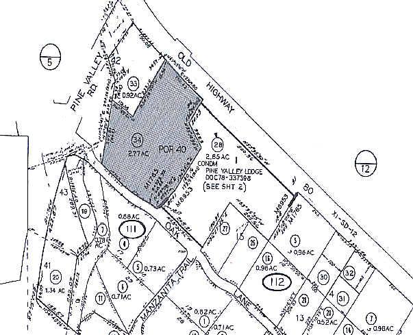 28841 Old Hwy 80, Pine Valley, CA for sale - Plat Map - Image 1 of 1