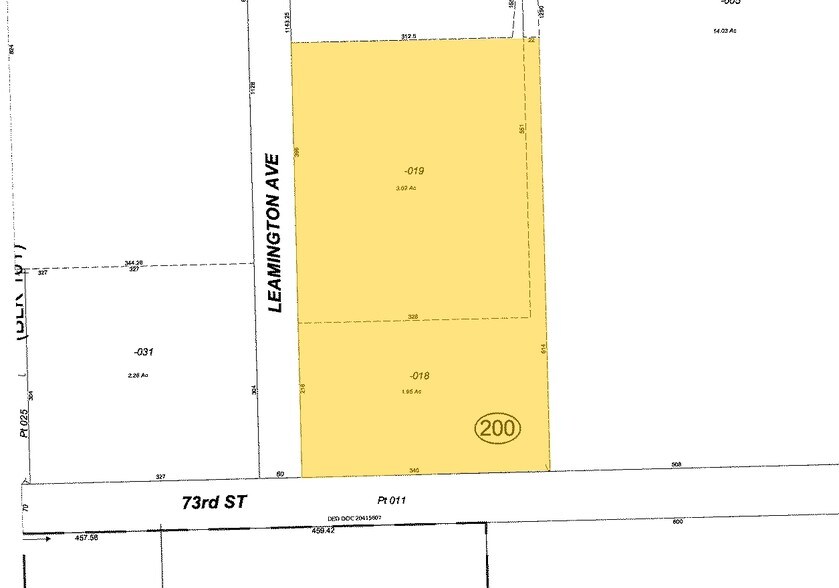 5100 W 73rd St, Bedford Park, IL for sale - Plat Map - Image 2 of 11