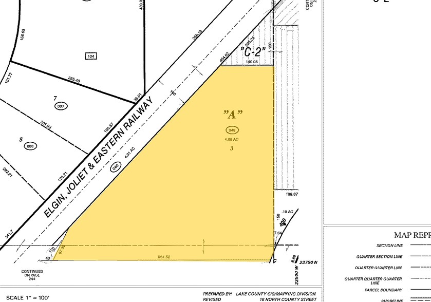 635 Oakwood Dr, Lake Zurich, IL for rent - Plat Map - Image 2 of 3