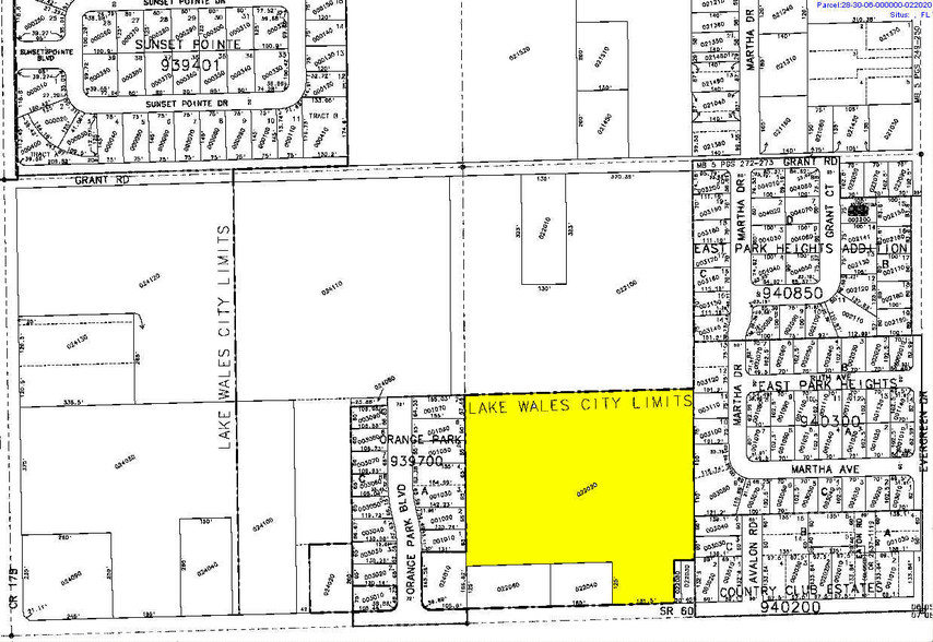 E State Road 60 & Orange Park Blvd, Lake Wales, FL for sale - Plat Map - Image 2 of 7