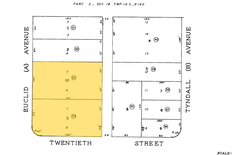 NE Euclid Ave & 20th St, Tucson, AZ for rent - Plat Map - Image 3 of 3