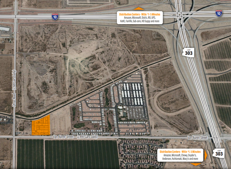 Citrus Rd and Van Buren, Goodyear, AZ for sale - Aerial - Image 3 of 5