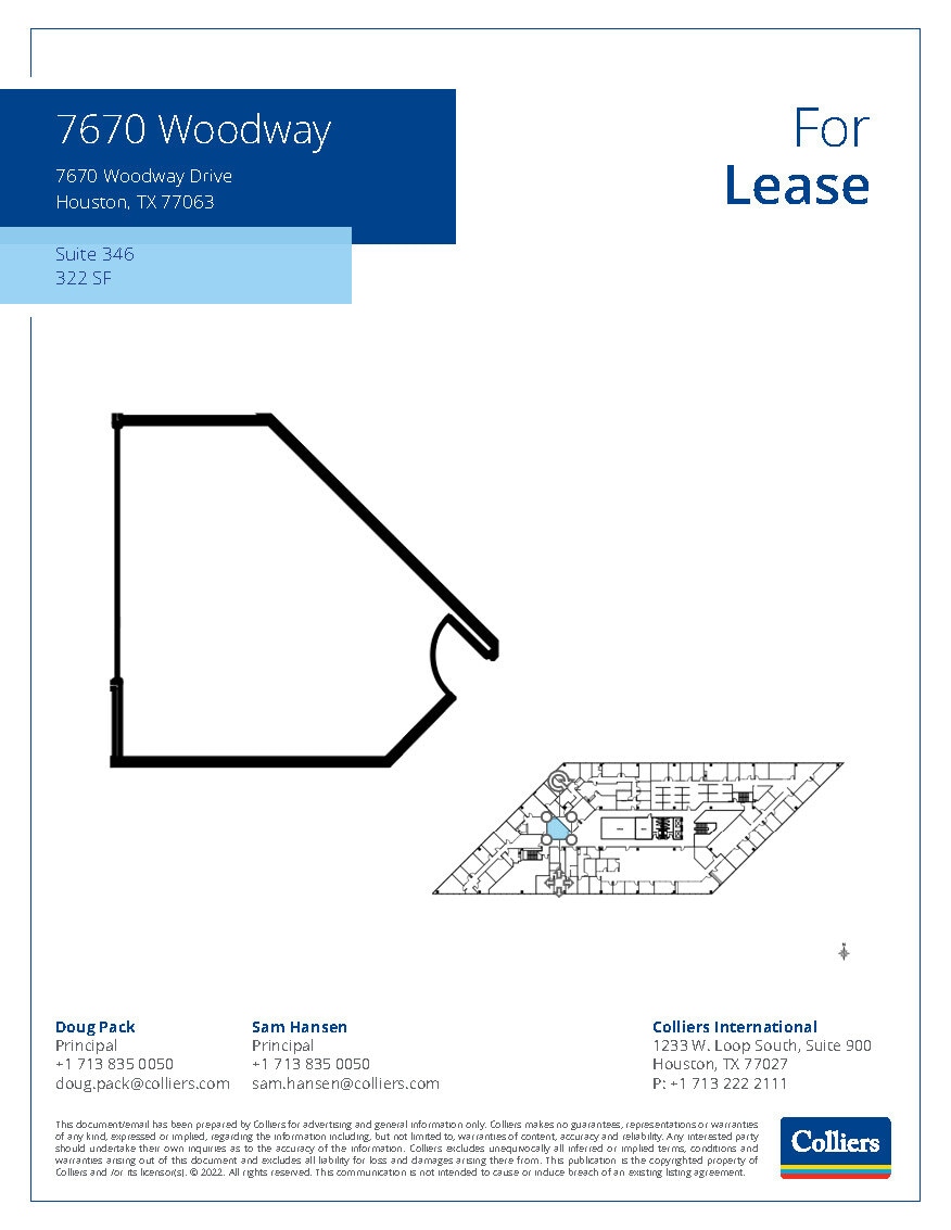 7670 Woodway Dr, Houston, TX for rent Floor Plan- Image 1 of 1