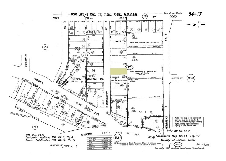 401 Mississippi St, Vallejo, CA for sale - Plat Map - Image 2 of 2