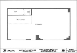 Retail in Paris to rent Floor Plan- Image 2 of 2