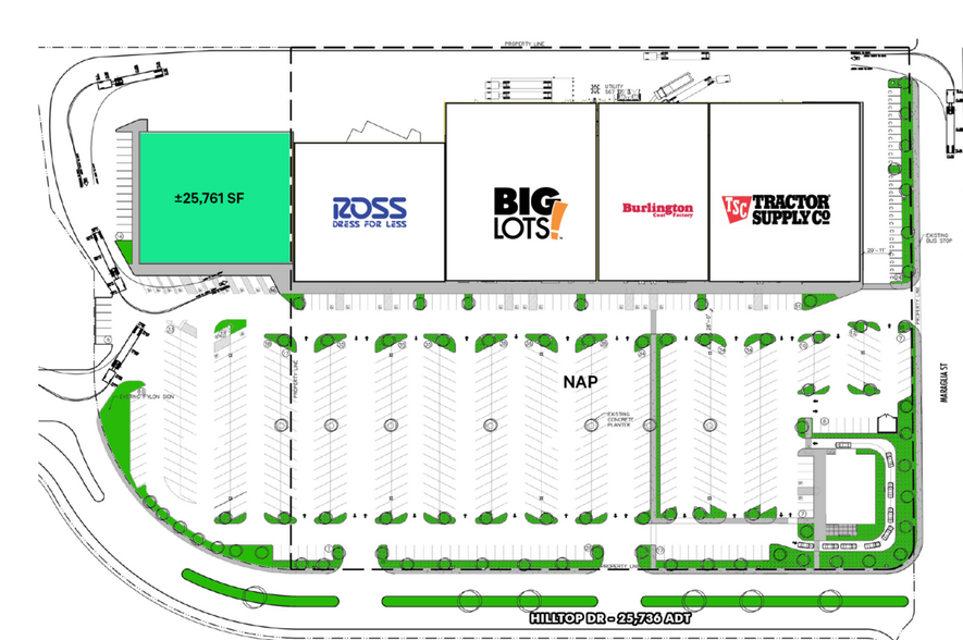 2611 Hilltop Dr, Redding, CA for rent - Site Plan - Image 2 of 3