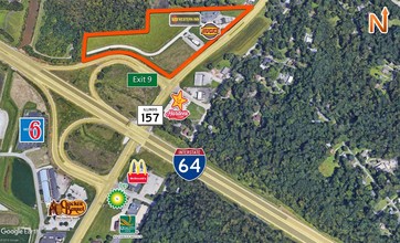 NW I-64 And IL Route 157 Interchange, Caseyville, IL - aerial  map view - Image1