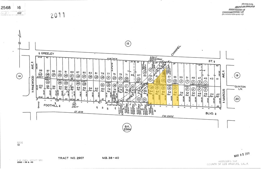 6927 Foothill Blvd, Tujunga, CA for sale - Plat Map - Image 1 of 1