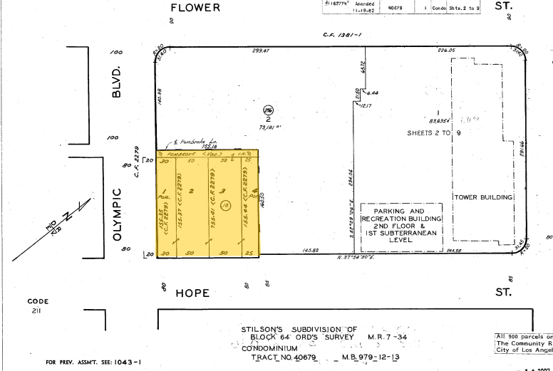 605 W Olympic Blvd, Los Angeles, CA for rent - Plat Map - Image 3 of 12