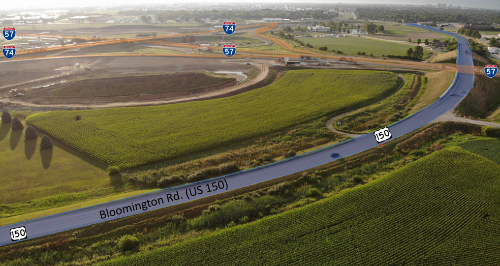 I-57 & I-74, Champaign, IL for sale - Aerial - Image 1 of 3