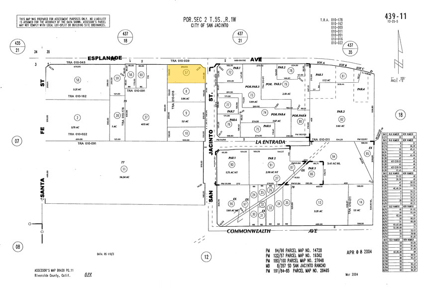 1520 S San Jacinto Ave, San Jacinto, CA for sale - Plat Map - Image 2 of 8