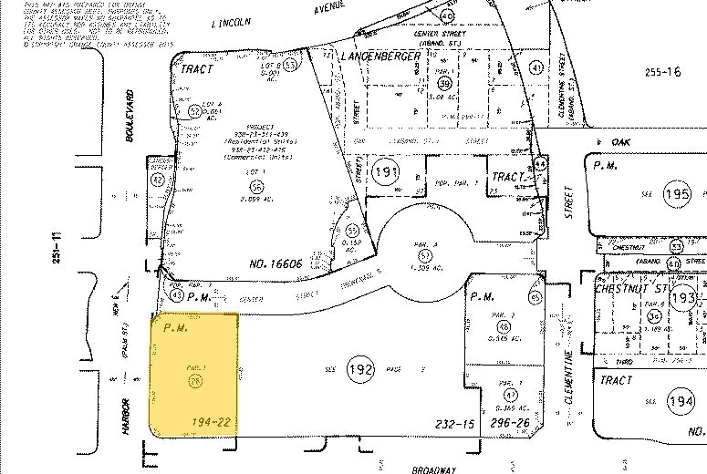 222 S Harbor Blvd, Anaheim, CA to rent - Plat Map - Image 2 of 25