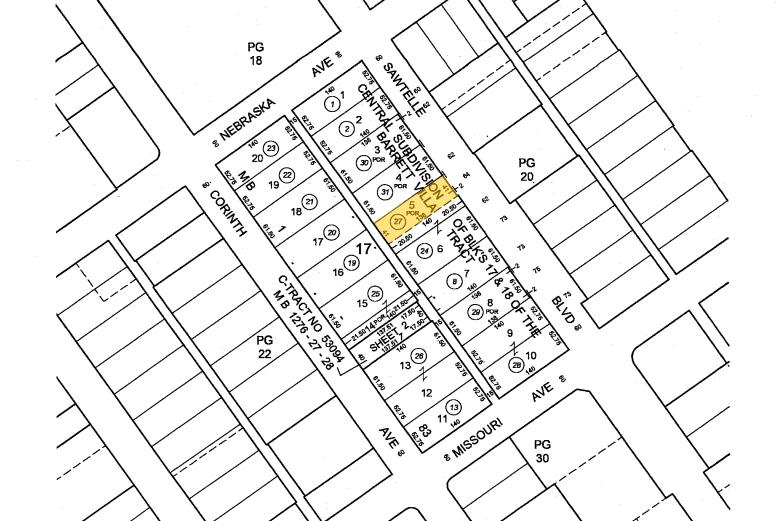 1823 Sawtelle Blvd, Los Angeles, CA for sale - Plat Map - Image 1 of 1