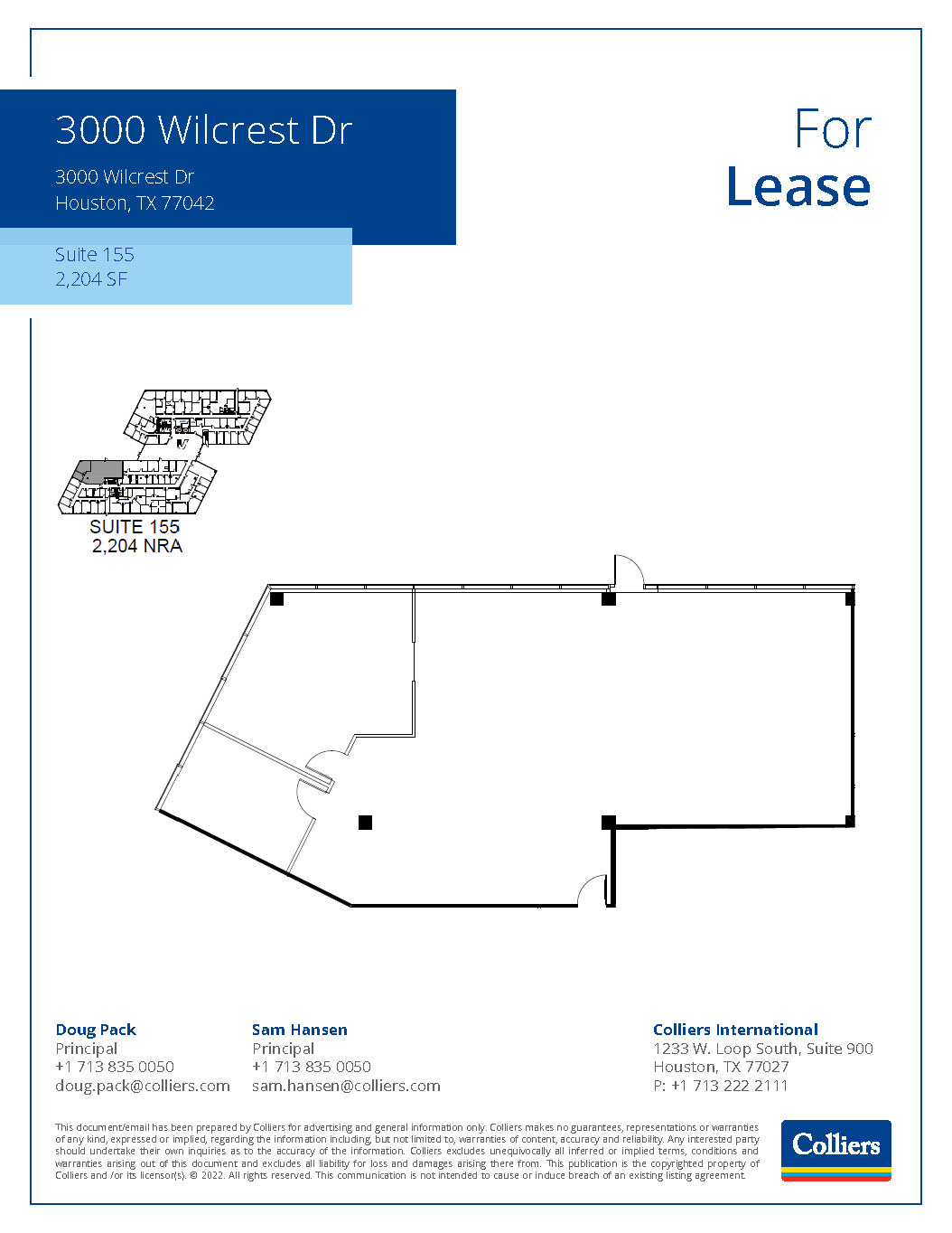 3000 Wilcrest Dr, Houston, TX for rent Floor Plan- Image 1 of 2