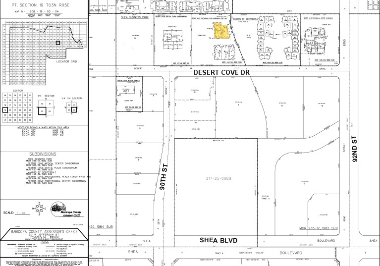 9070 E Desert Cove Ave, Scottsdale, AZ for rent - Plat Map - Image 2 of 3