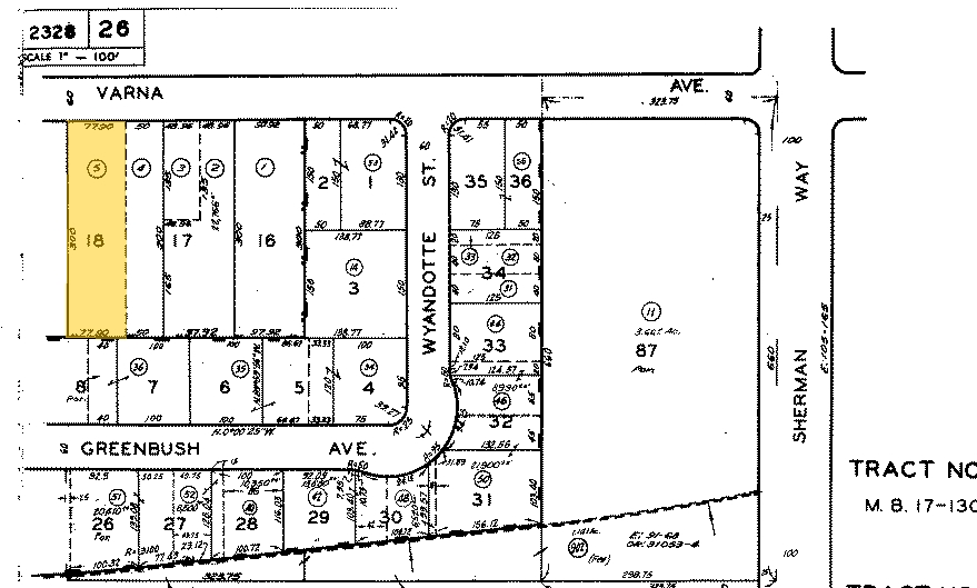 7327-7331 Varna Ave, North Hollywood, CA for rent - Plat Map - Image 2 of 5