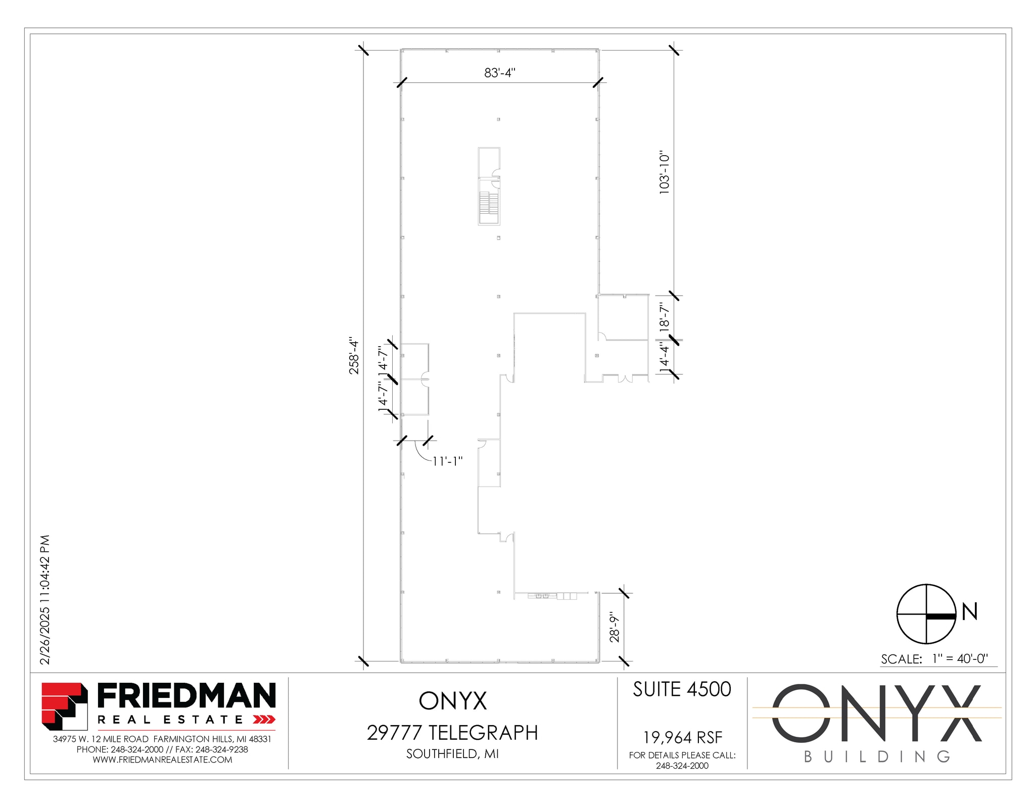 29777 Telegraph Rd, Southfield, MI to rent Floor Plan- Image 1 of 2