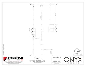 29777 Telegraph Rd, Southfield, MI to rent Floor Plan- Image 1 of 2