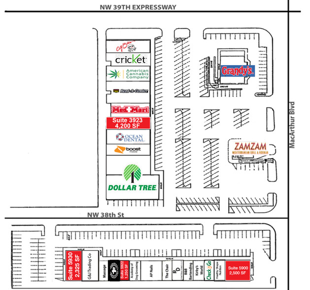 3907-3939 NW MacArthur Blvd, Oklahoma City, OK for rent - Site Plan - Image 2 of 3