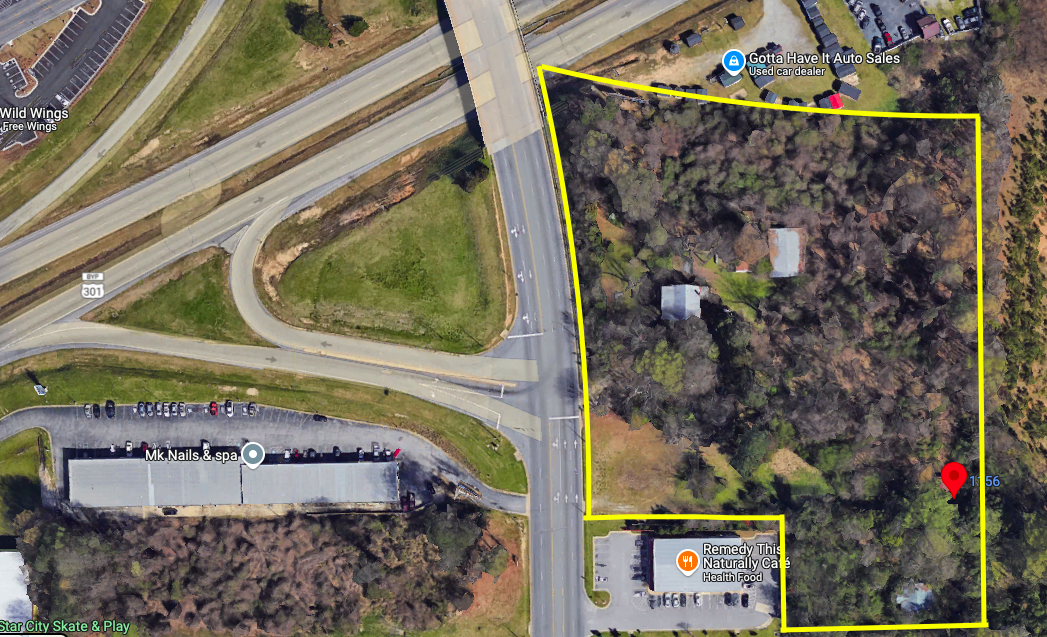 1160 Benvenue Rd, Rocky Mount, NC for sale Aerial- Image 1 of 2