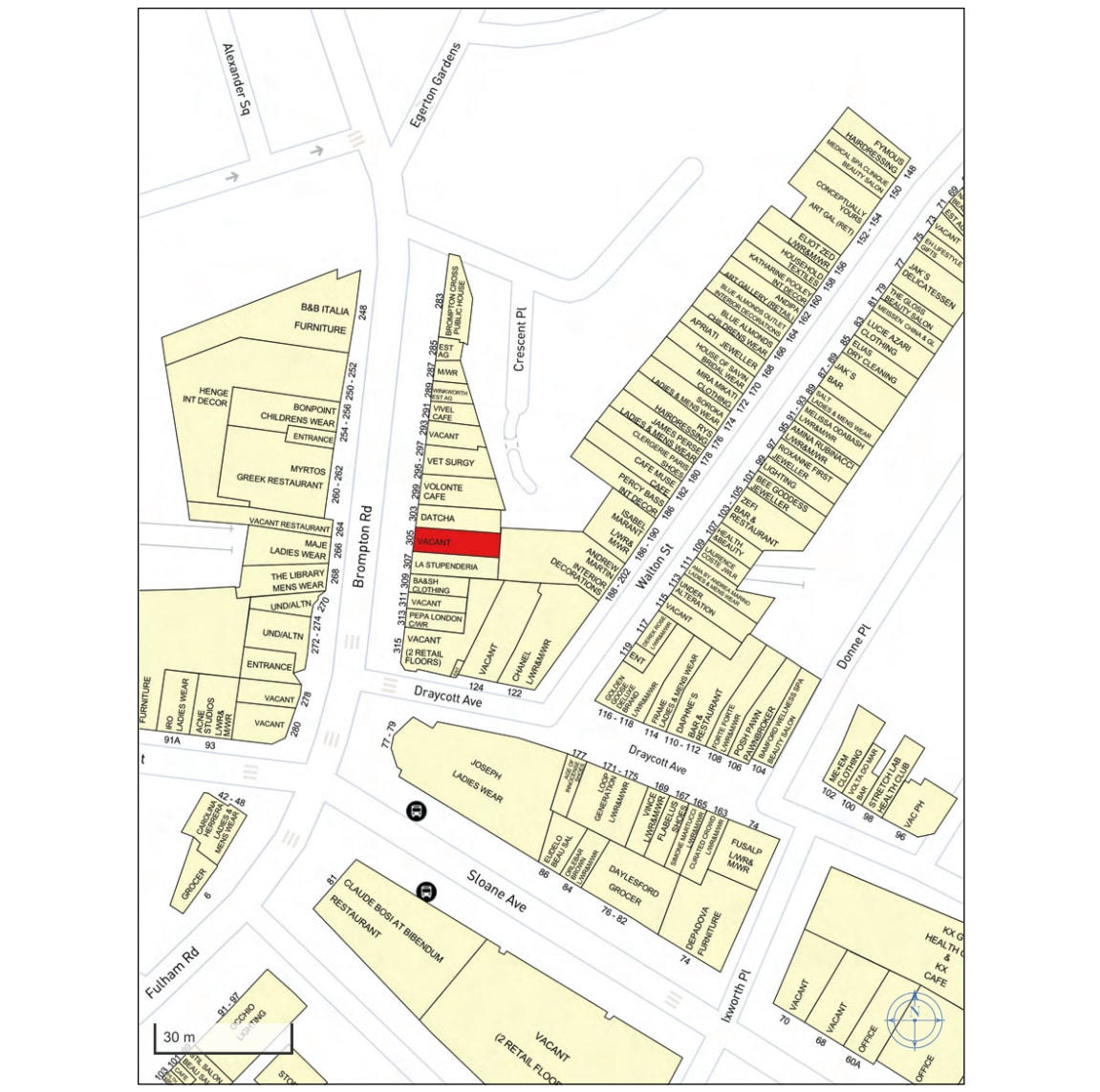 305 Brompton Rd, London to rent Goad Map- Image 1 of 1