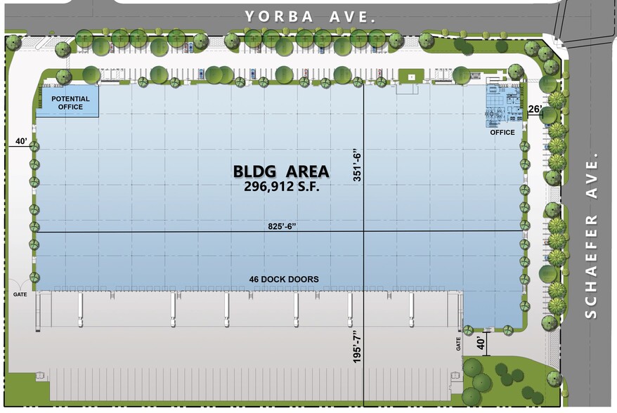 13610 Yorba Ave, Chino, CA for rent - Site Plan - Image 2 of 3