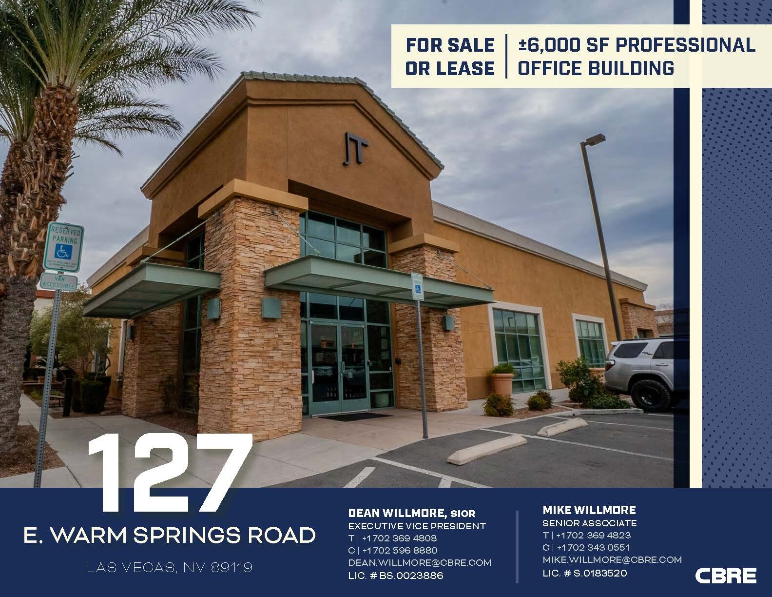 127 E Warm Springs Rd, Las Vegas, NV for sale Building Photo- Image 1 of 1