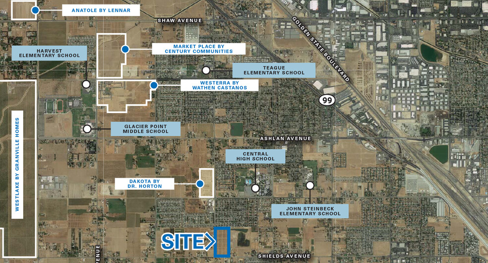 NEC W Shields & Polk Ave, Fresno, CA for sale - Building Photo - Image 1 of 2