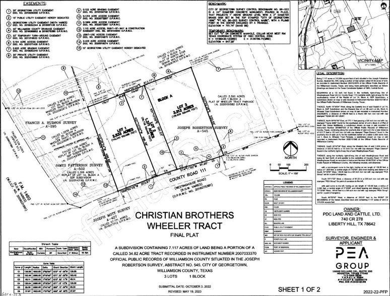 2201 Westinghouse, Georgetown, TX for sale - Plat Map - Image 3 of 4