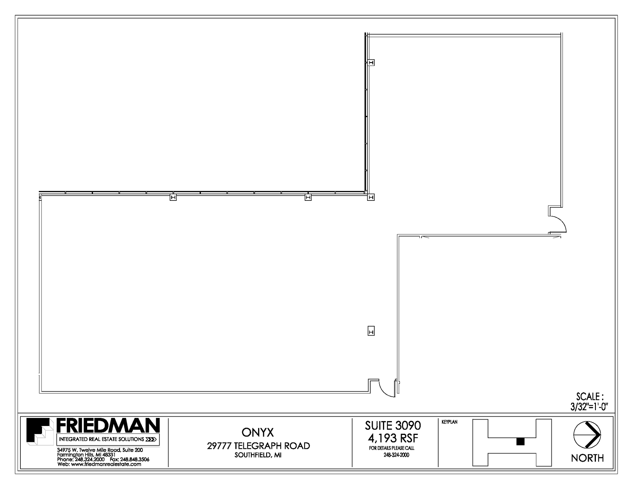 29777 Telegraph Rd, Southfield, MI to rent Floor Plan- Image 1 of 2