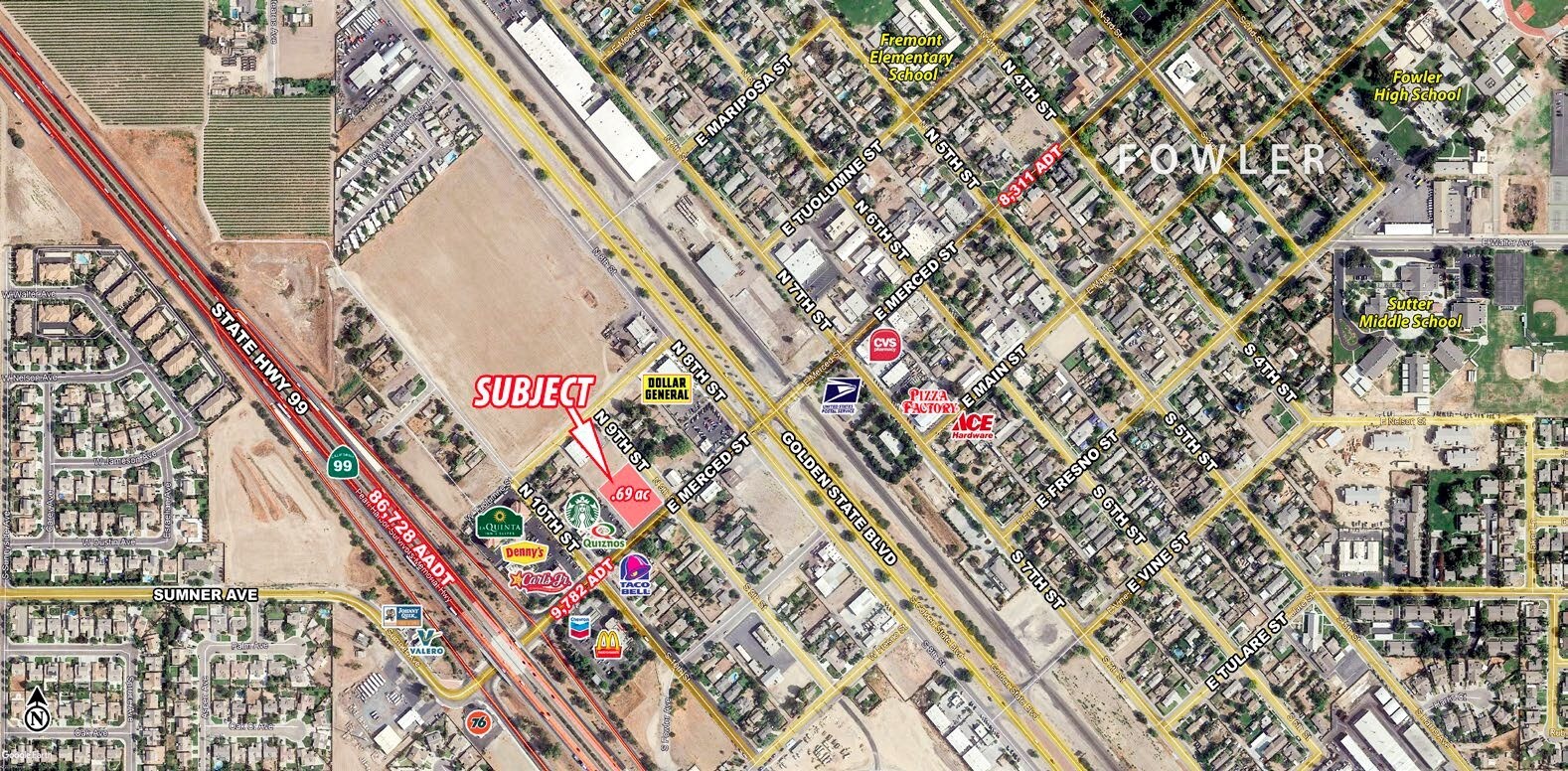 NWC 9th & Merced, Fowler, CA 93625 UK