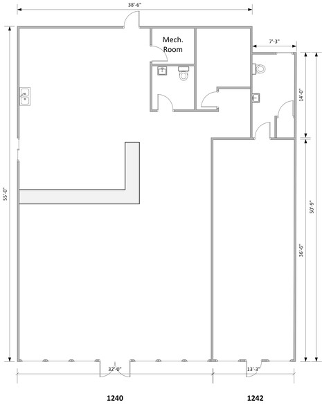 1240-1266 Lincoln Way E, Massillon, OH for rent - Floor Plan - Image 2 of 2