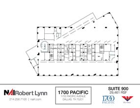 1700 Pacific Ave, Dallas, TX to rent Floor Plan- Image 1 of 1