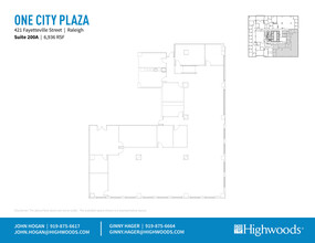 421 Fayetteville St, Raleigh, NC for rent Floor Plan- Image 1 of 2