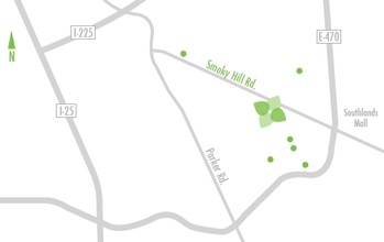 20250 E Smoky Hill Rd, Centennial, CO - aerial  map view