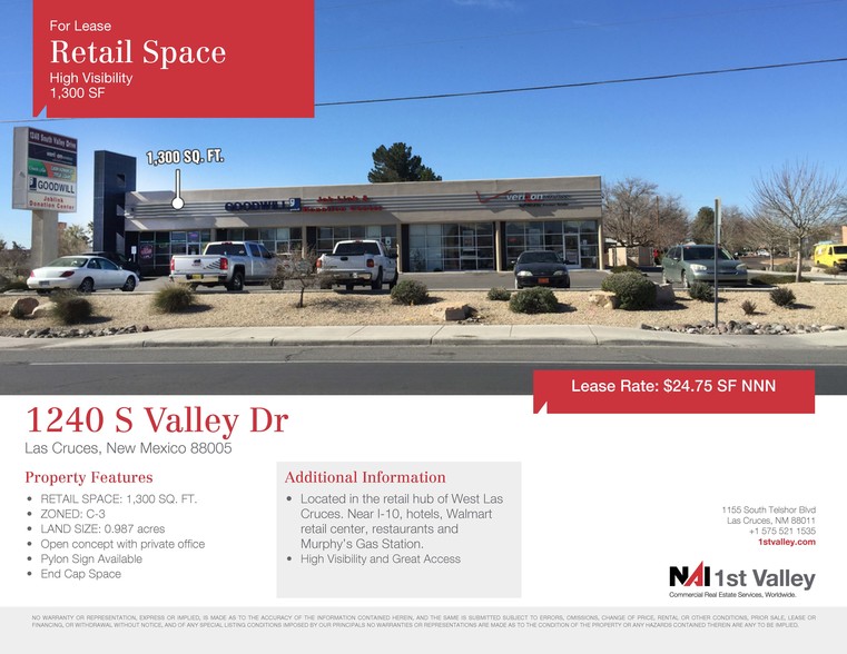 1240 S Valley Dr, Las Cruces, NM for sale - Building Photo - Image 1 of 1