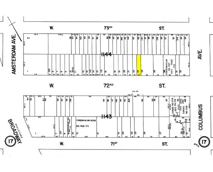 125 W 72nd St, New York, NY for rent - Plat Map - Image 2 of 9