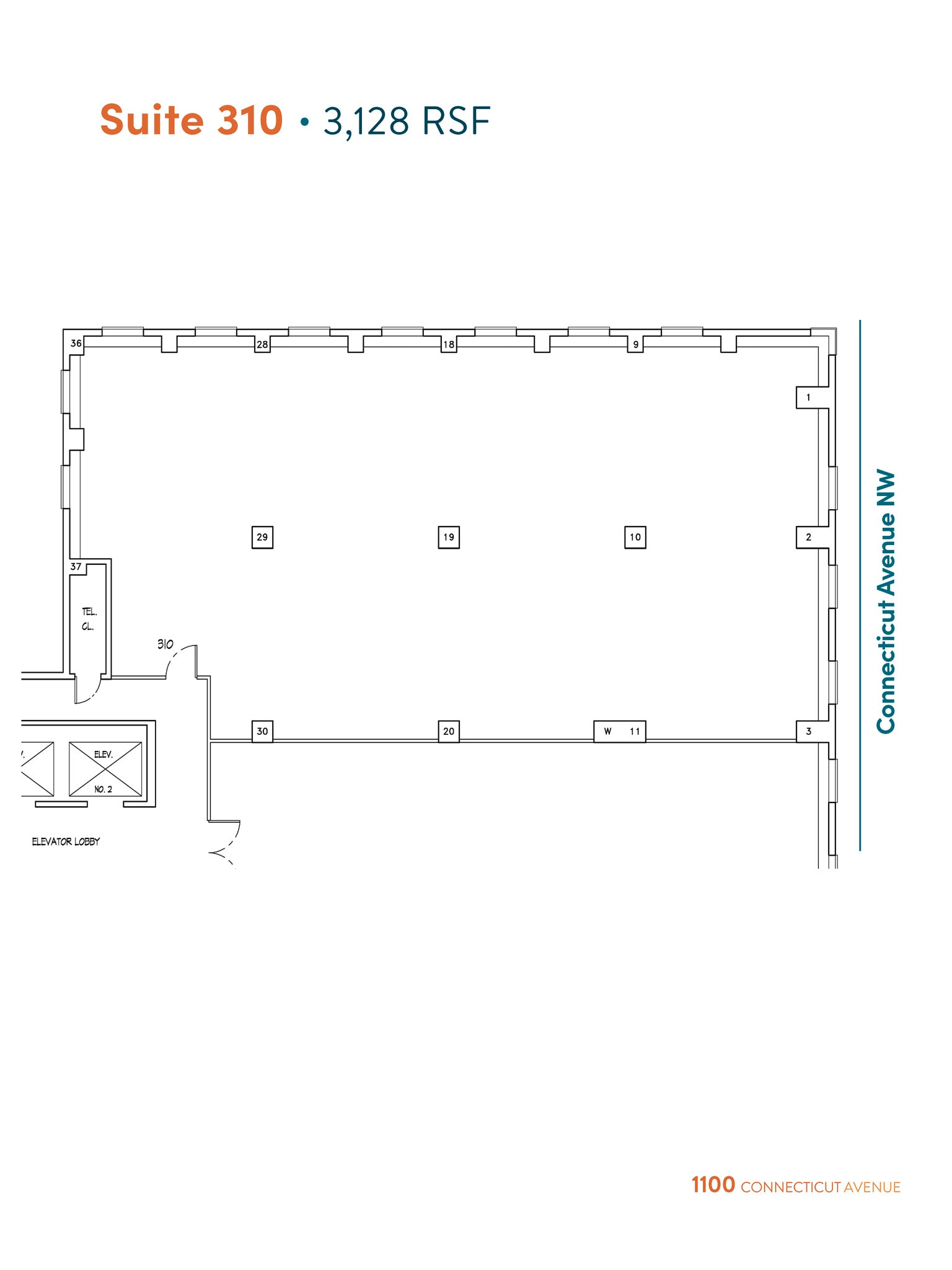 1100 Connecticut Ave NW, Washington, DC to rent Floor Plan- Image 1 of 2