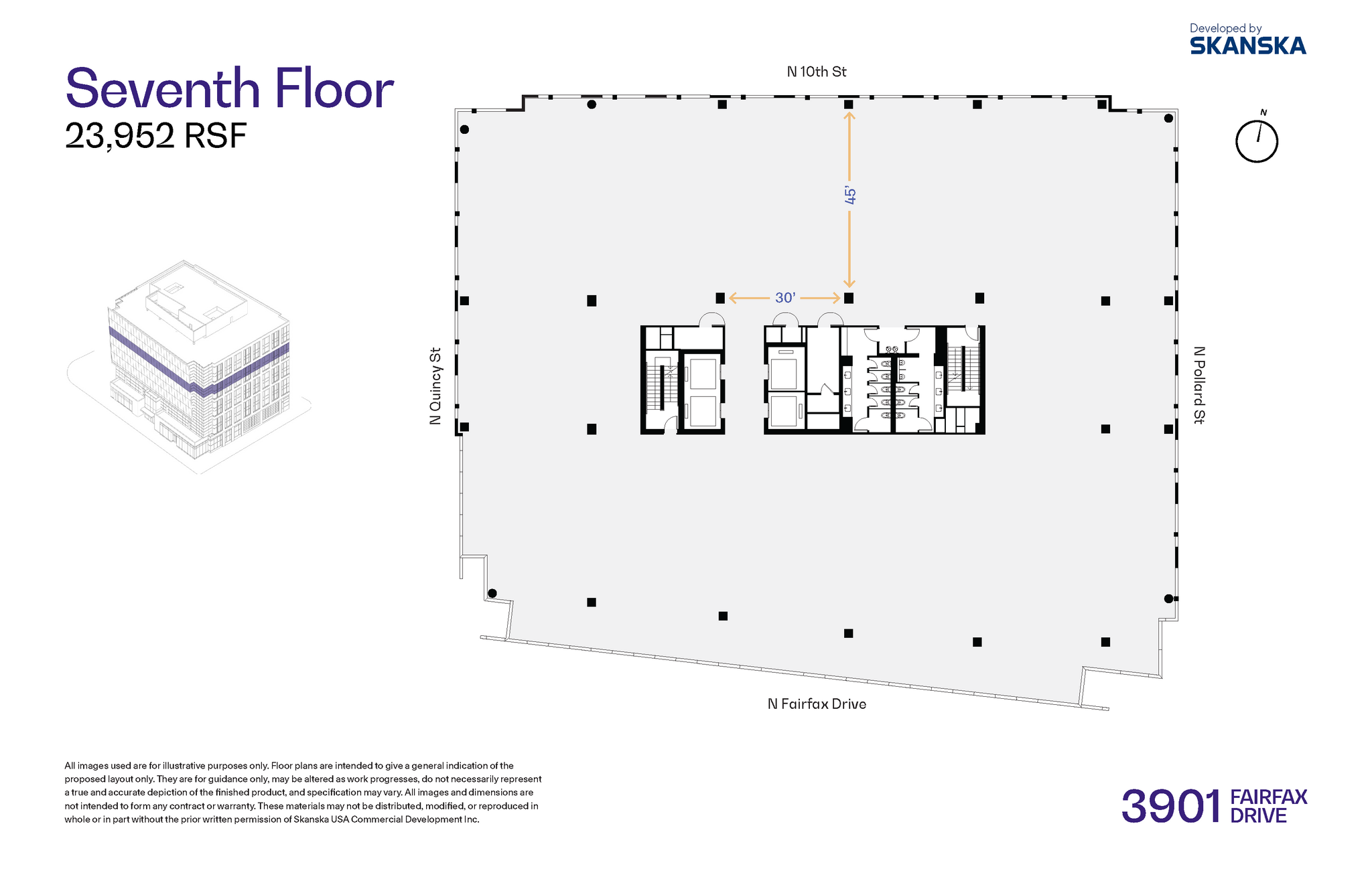 3901 N Fairfax Dr, Arlington, VA for rent Floor Plan- Image 1 of 4