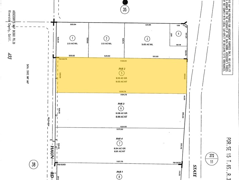 Highway 215, Menifee, CA for sale - Plat Map - Image 2 of 5