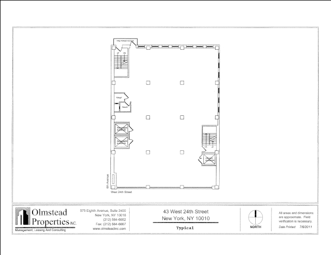 43 W 24th St, New York, NY for rent - Typical Floor Plan - Image 1 of 6